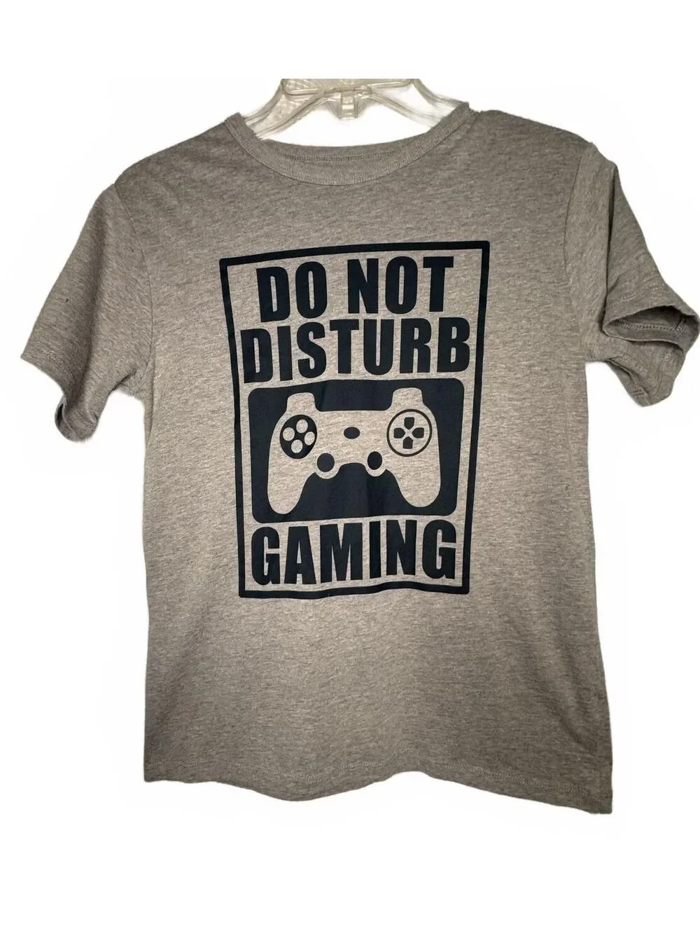 The Children's Place Boys L 10/12 Do Not Disturb Gaming Graphic T Shirt Gray